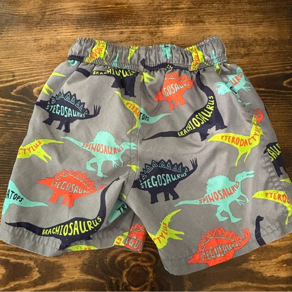 Cat & Jack Gray Dino Swim Trunks Size 3T - Picture 2 of 4
